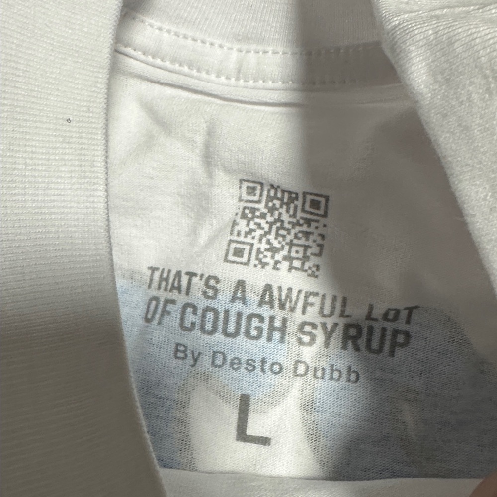 Awful Lot Of Cough Syrup Graphic Tee White L NWT - Picture 3 of 5